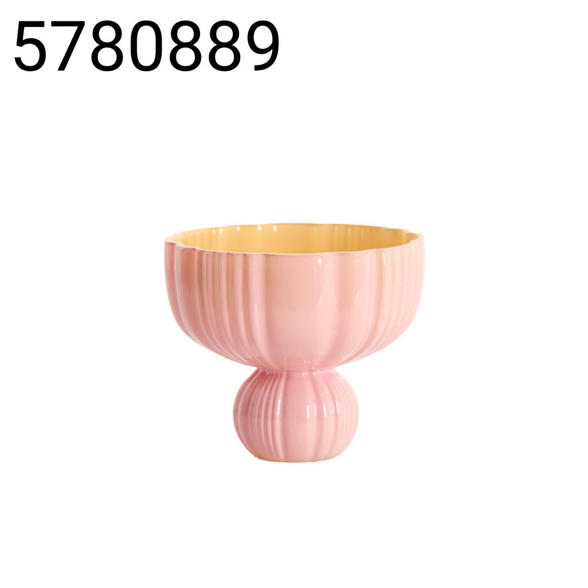 VASE Mazzin - Rosa - 17.5/17.5/15 cm - Pink, Glas (15cm) - Light & Living