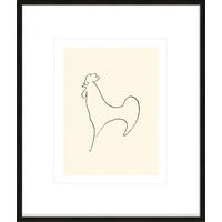 BILD gerahmt 53x63 cm Pablo Picasso „Der Hahn“ - Weiß, Holz (53/63cm) - artissimo
