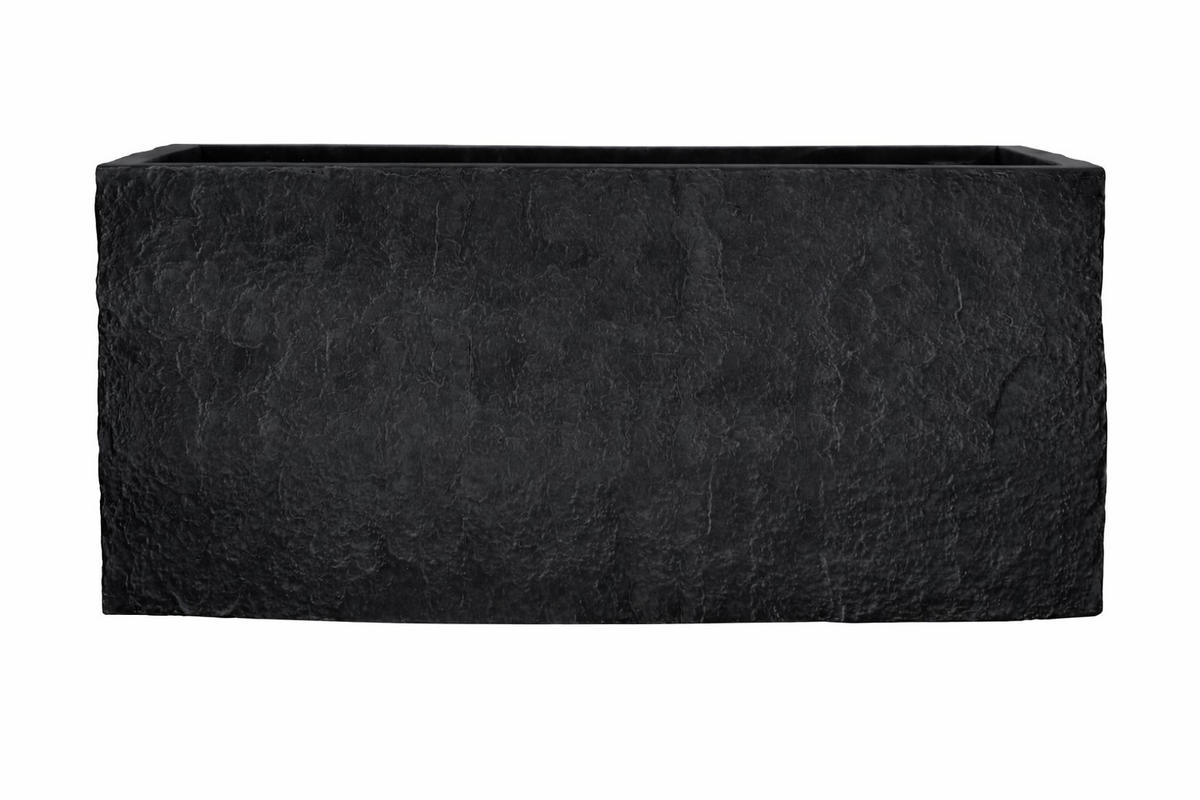 PFLANZKASTEN The Rock 33x83x38 cm, Steinoptik Anthrazit, Fiberstone - Anthrazit, Kunststoff (83/73/33cm) - dasmöbelwerk