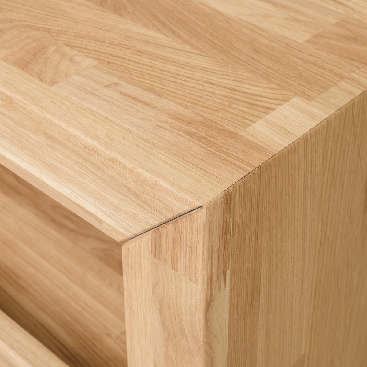 TV-LOWBOARD - Massivholz - Eichefarben, Holz (140/35/50cm) - home24