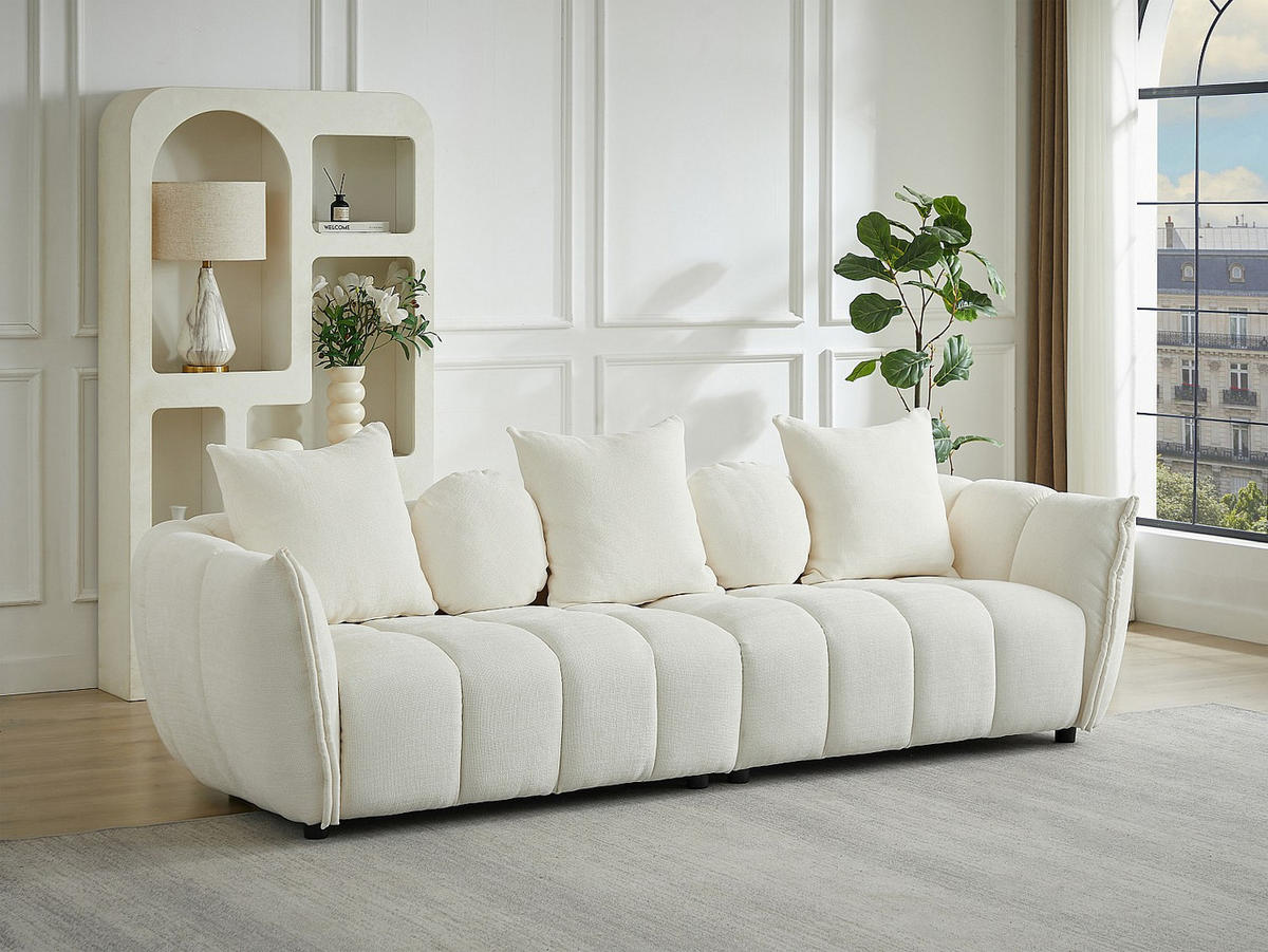 SOFA - 4 Personen - stoff - beige Gonolon - Beige, Kunststoff/Textil (268/68/97cm) - Vente-Unique