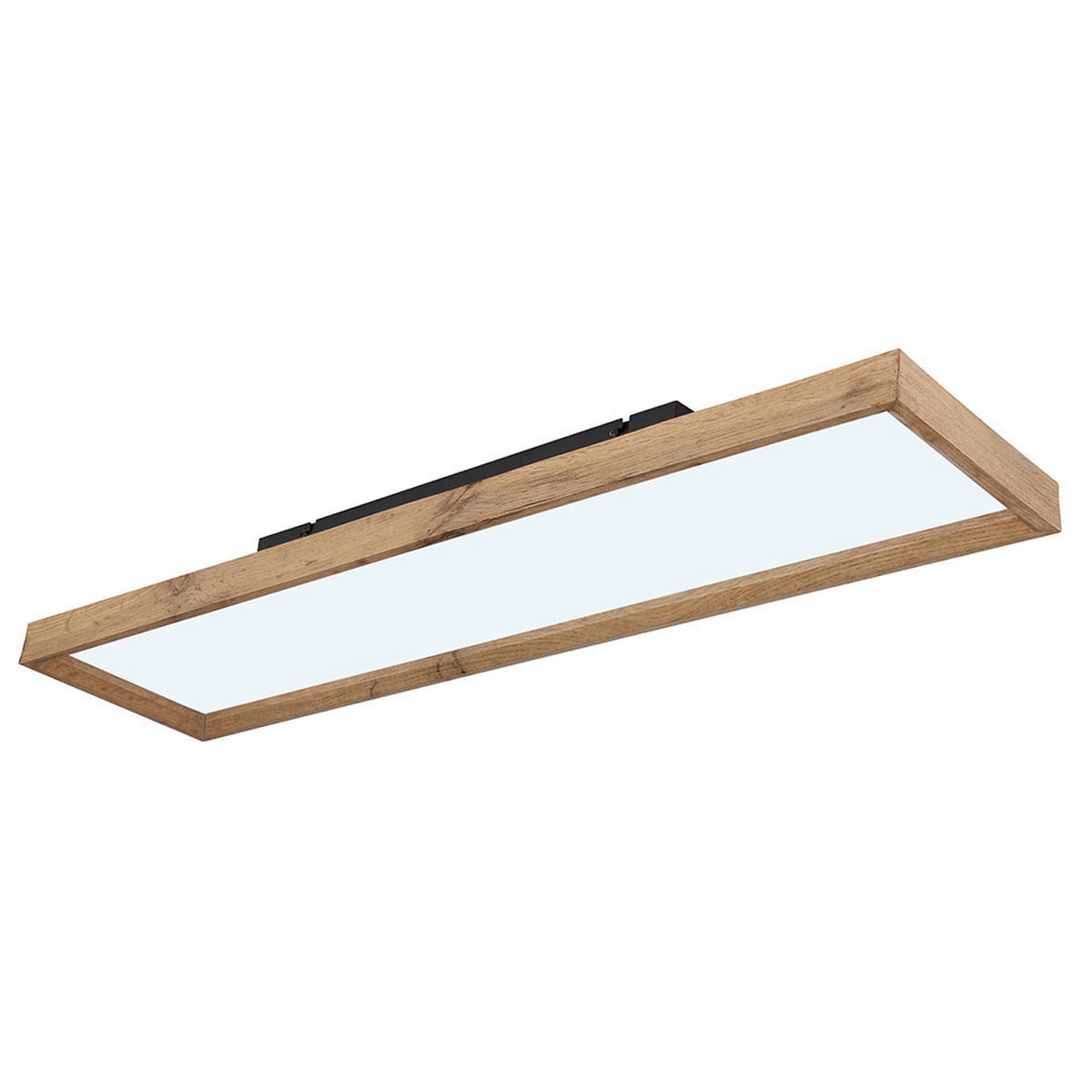 LED DECKENLEUCHTE Holzoptik Braun opal - Braun, Metall (80/20/8.5cm) - Globo Lighting
