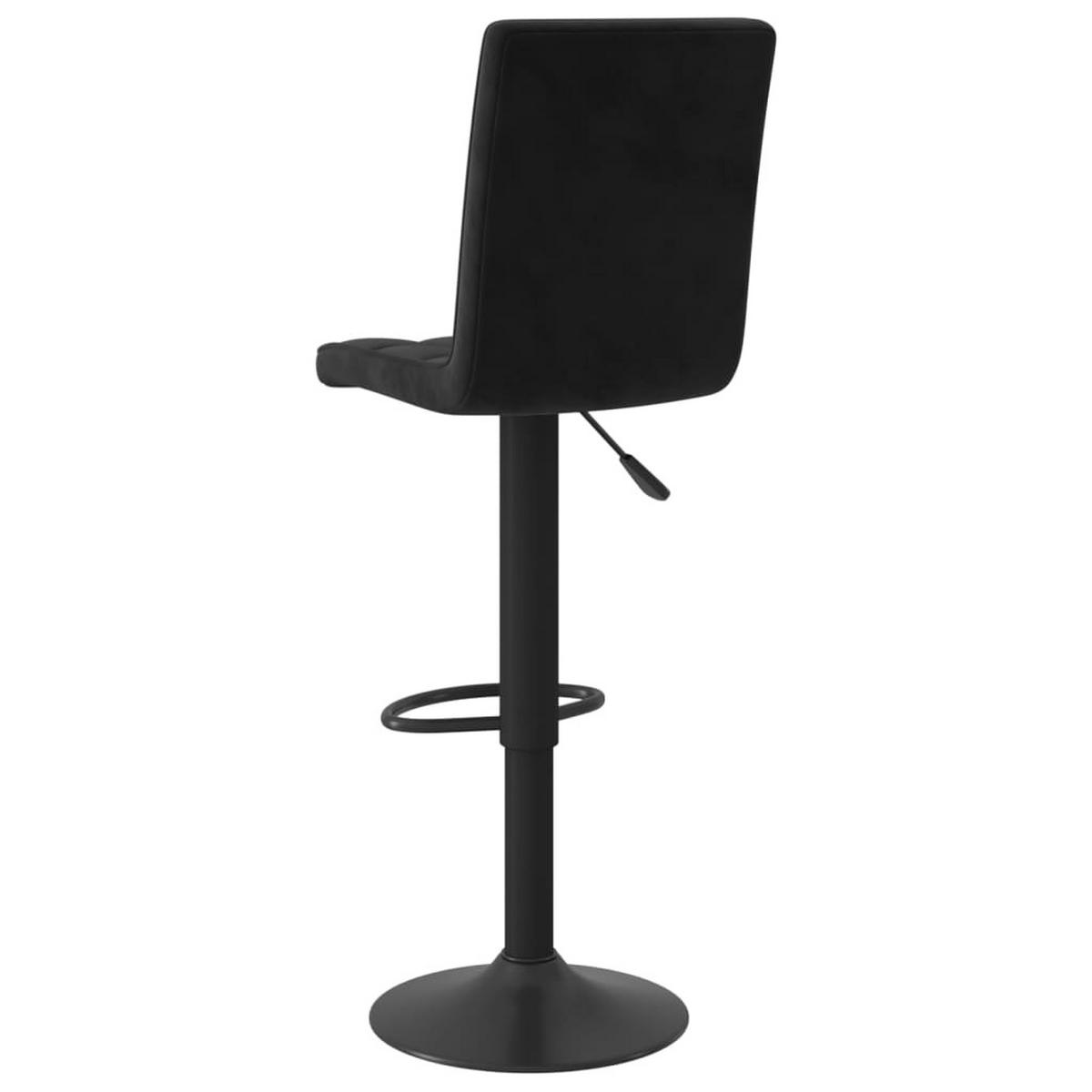 BARHOCKER 2 Stk. Schwarz Samt - Schwarz, Textil (52/124.5/40cm) - vidaXL