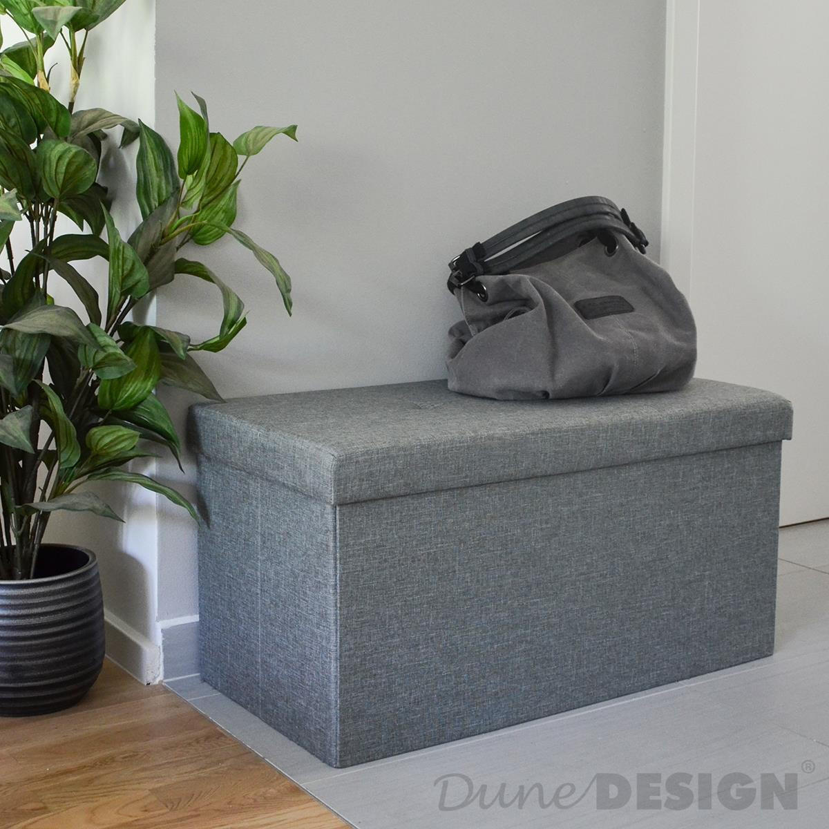 SITZBANK Faltbar, 76/38/38 cm, mit Trennwand, 80 Liter, Hellgrau - Grau, Textil (38/38/76cm) - Dunedesign