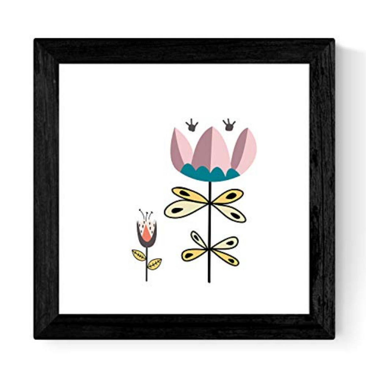 POSTER Set mit 4 natur skandinavischen 20x20cm Rahmenlos - Klar, Papier (20/3cm) - Nacnic