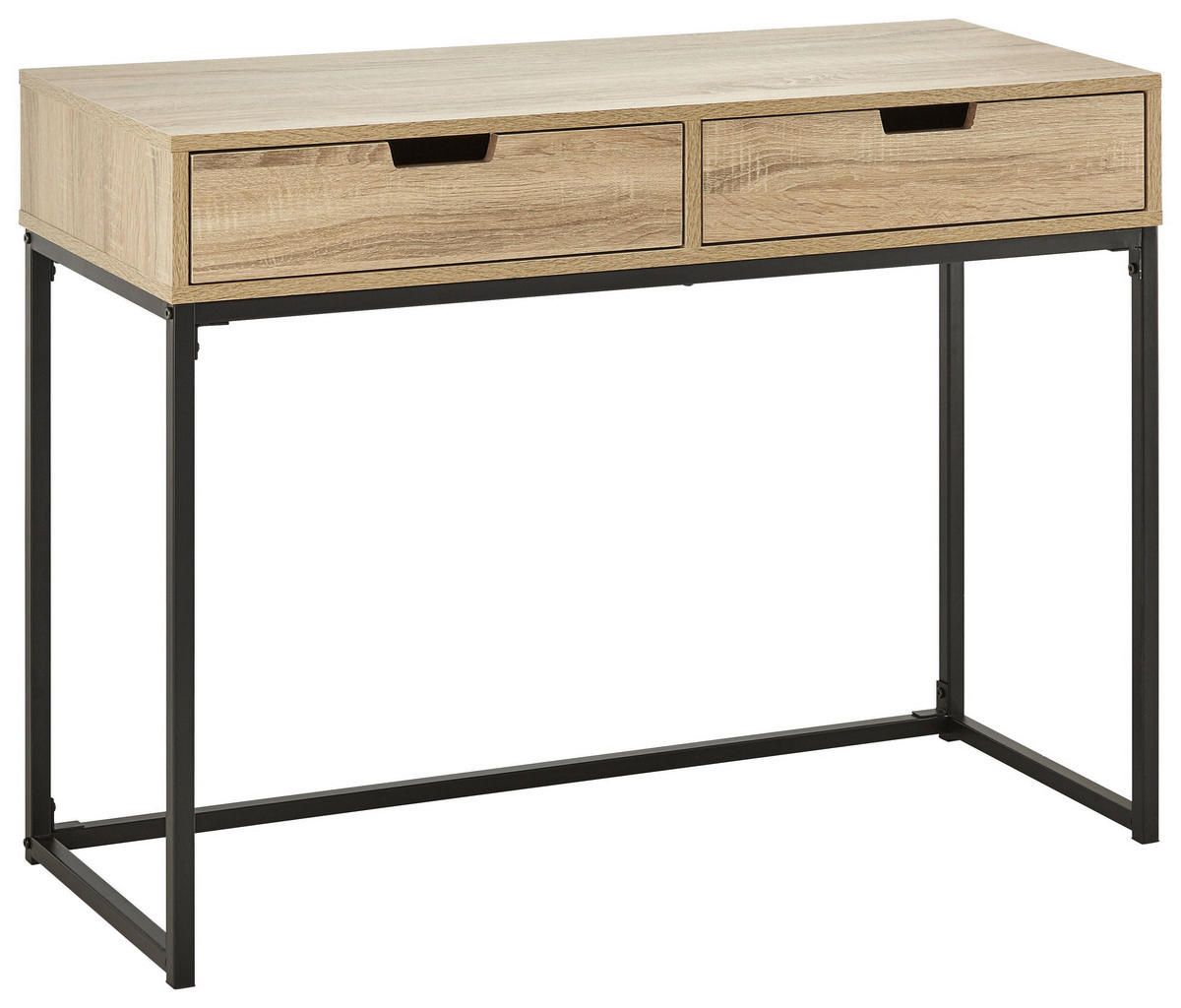 KONSOLENTISCH Giorgia Eiche/Schwarz MDF - Schwarz, Holz (100/38/76cm) - Bessagi Home