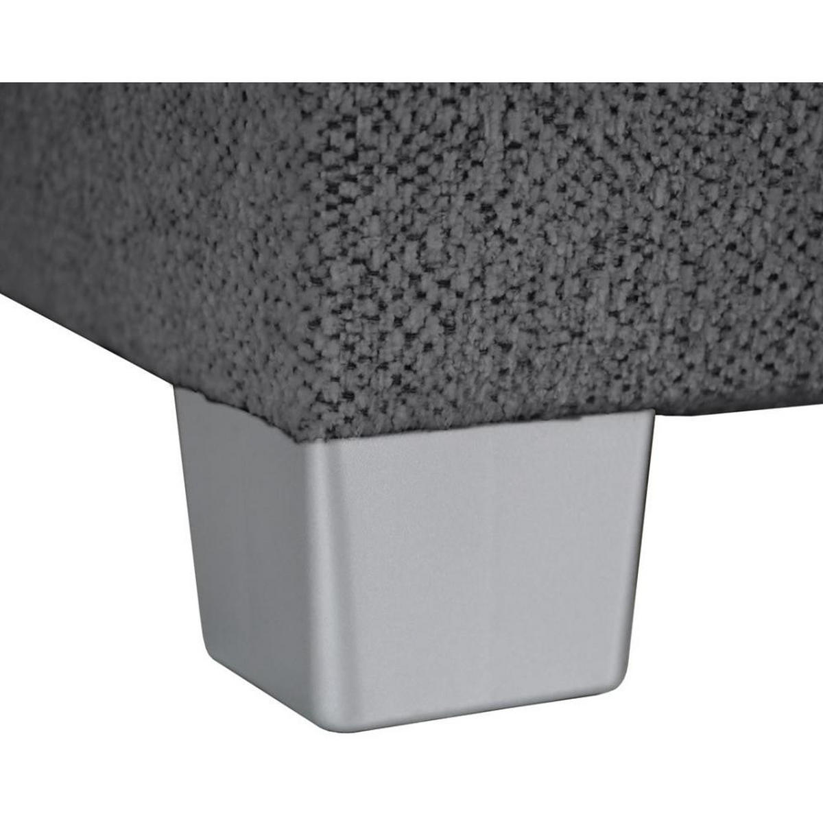 ECKSCHLAFSOFA Teramo dunkelgrau - Dunkelgrau/Schwarz, Kunststoff/Textil (235/150cm) - Beautysofa