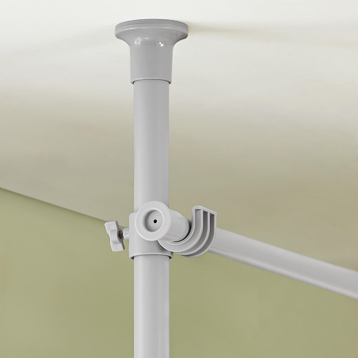 TELESKOP GARDEROBEN SYSTEM Grau - Grau, Kunststoff (113/285/1cm) - SoBuy