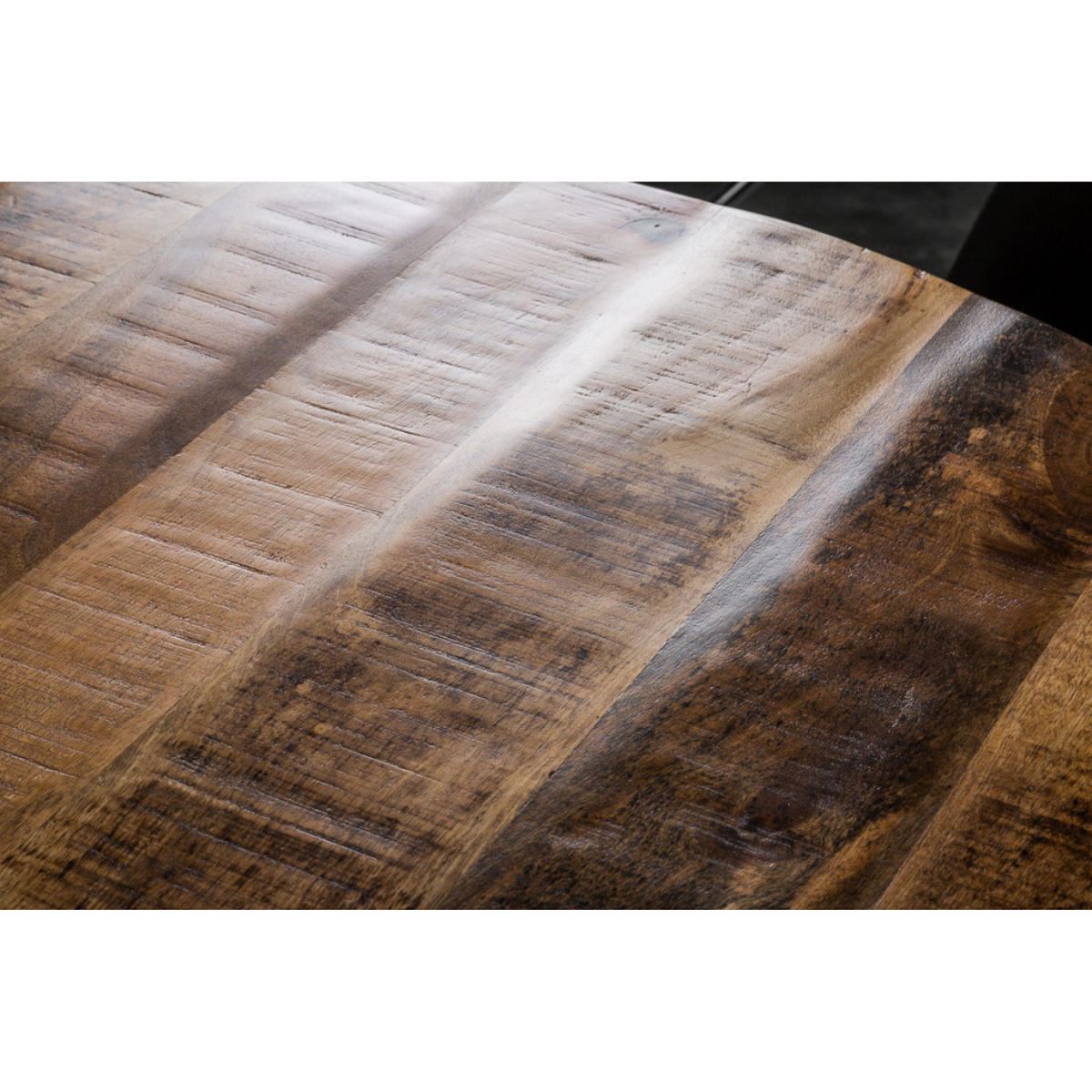 ESSTISCH IRON CRAFT Mangoholz rund Natur 120cm - Braun, Holz (120/120/76cm) - riess-ambiente