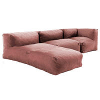 GARTENSOFA 3-tlg., Terrakotta - Braun, Textil (85/65/160cm) - Oviala