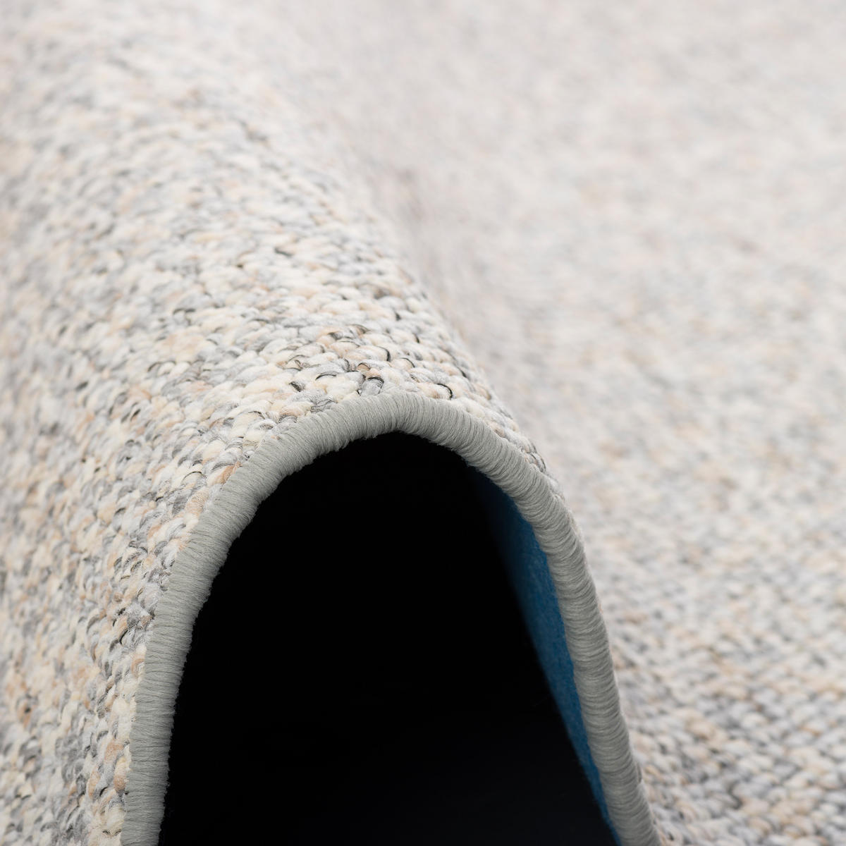 LUXUS WOLL-OPTIK BERBER JUNA MELIERT - Grau, Textil (160/160cm) - Snapstyle