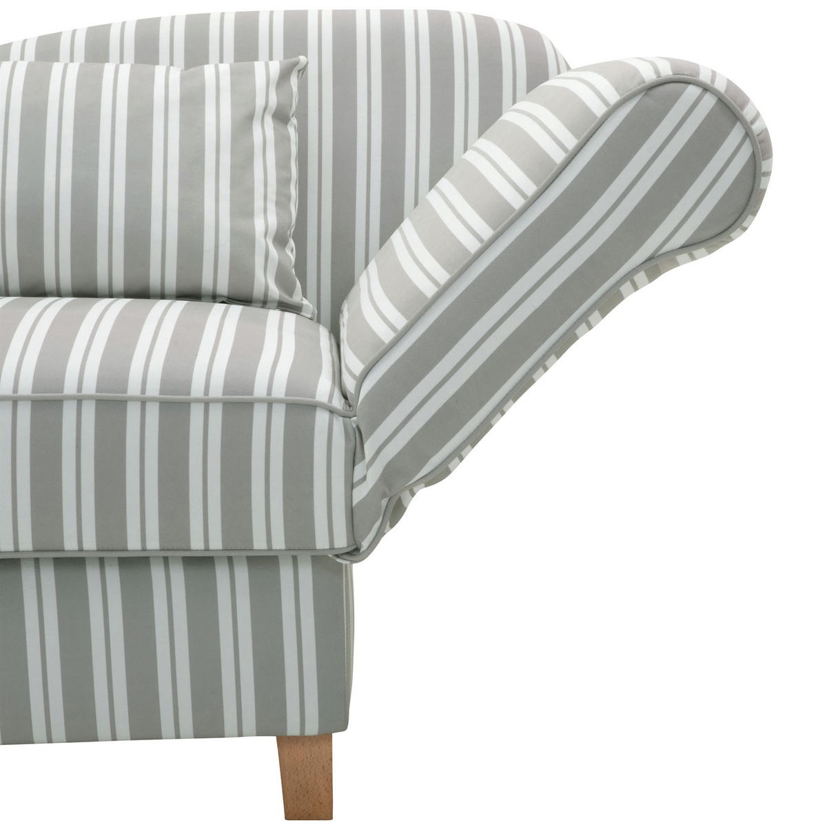 RECAMIERE Armlehne rechts Katia Flachgewebe hellgrau - Hellgrau, Kunststoff (190/88/82cm) - 58aufmkessel