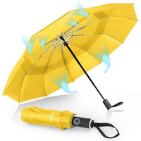 REGENSCHIRM Automatik Sturmfest 102 cm Spannweite Gelb - Gelb, Textil (6/6cm)