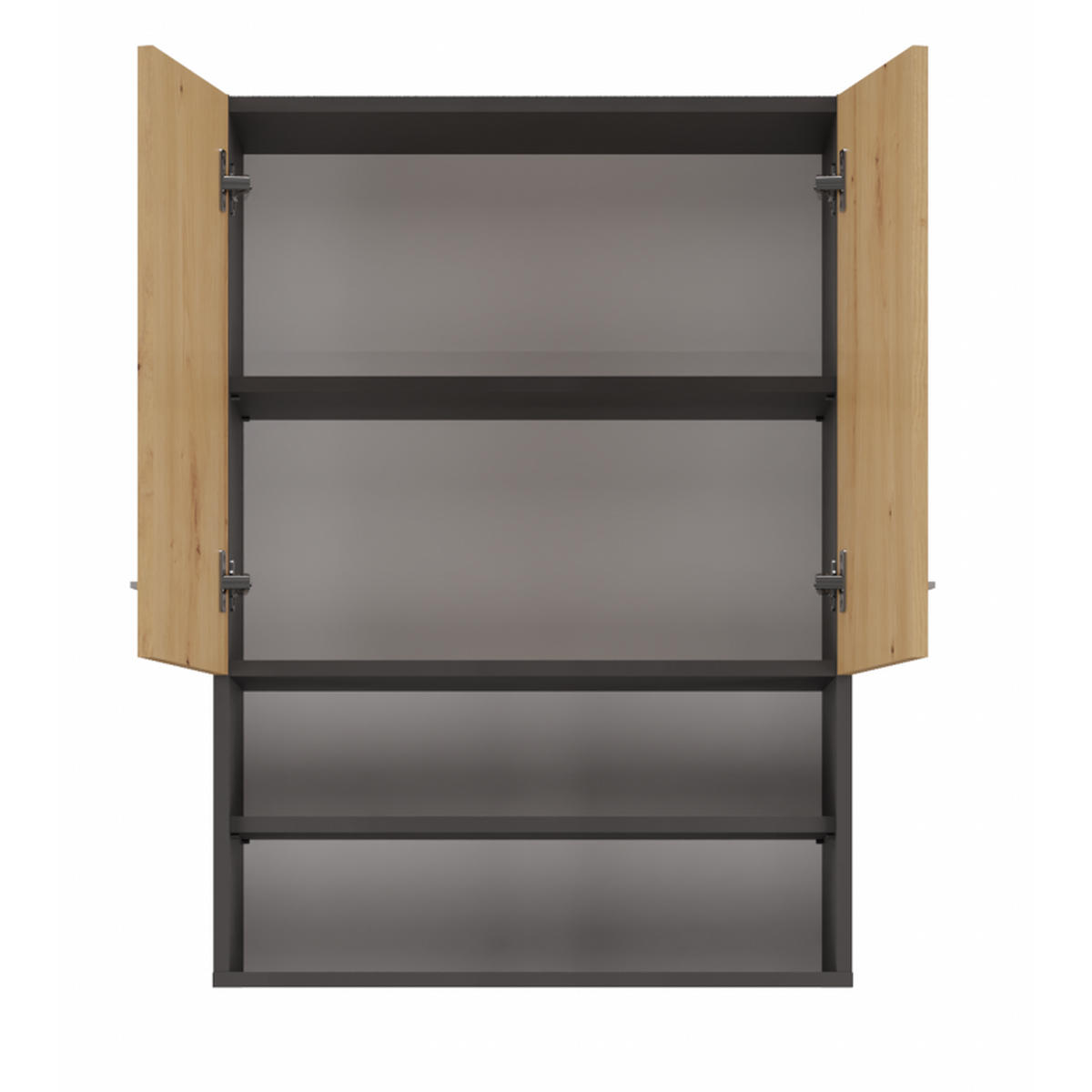 BADEZIMMERSCHRANK Anthrazit, Artisan 64/90/30 - Anthrazit, Holzwerkstoff (64/90/30cm) - RAUMHIRSCH FURNITURE