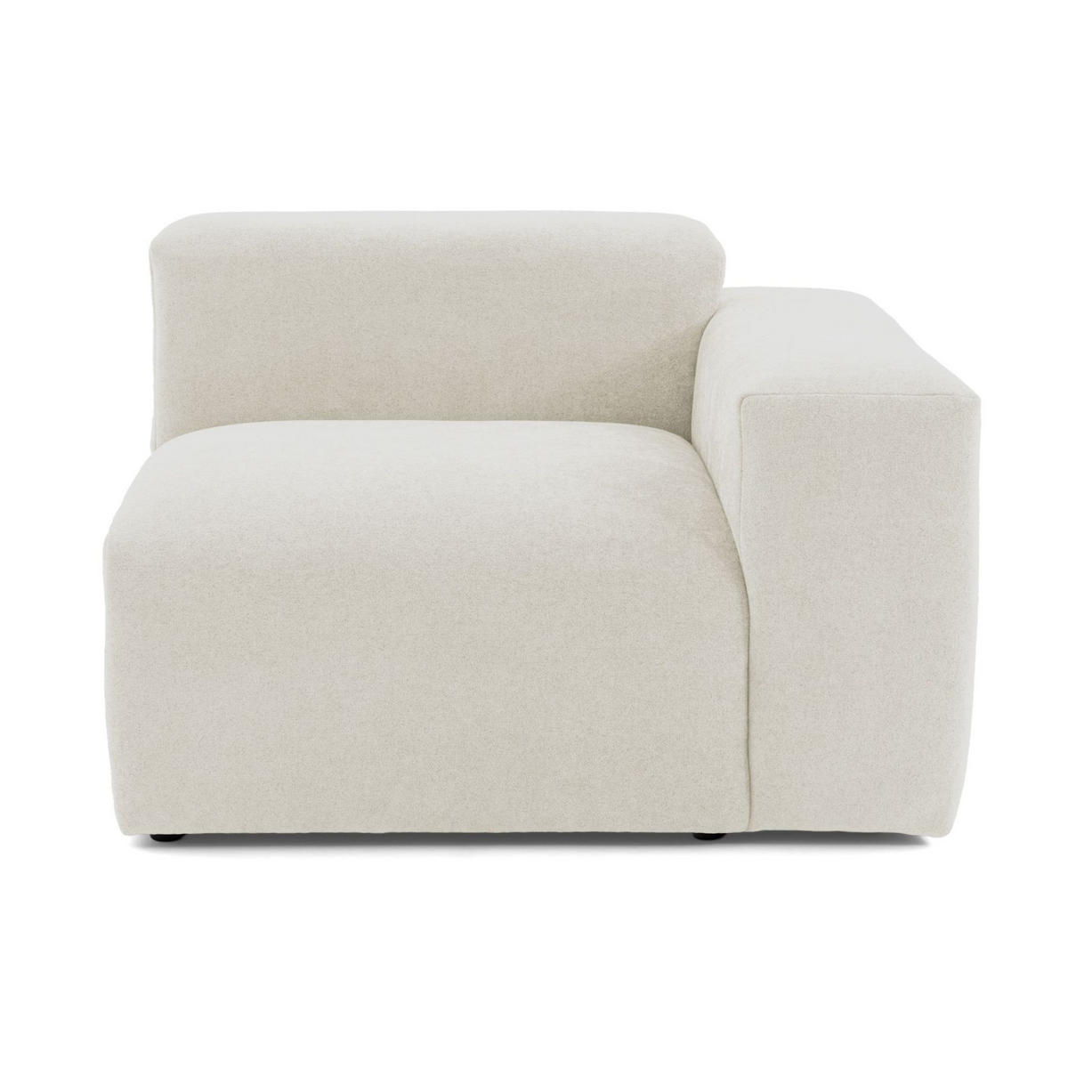 3-SITZER modulares Sofa HEAVEN SET 1 Links, Breite 255 cm Webstoff Weiß - Schwarz/Weiß, Holz/Kunststoff (255/71/102cm) - Muffo