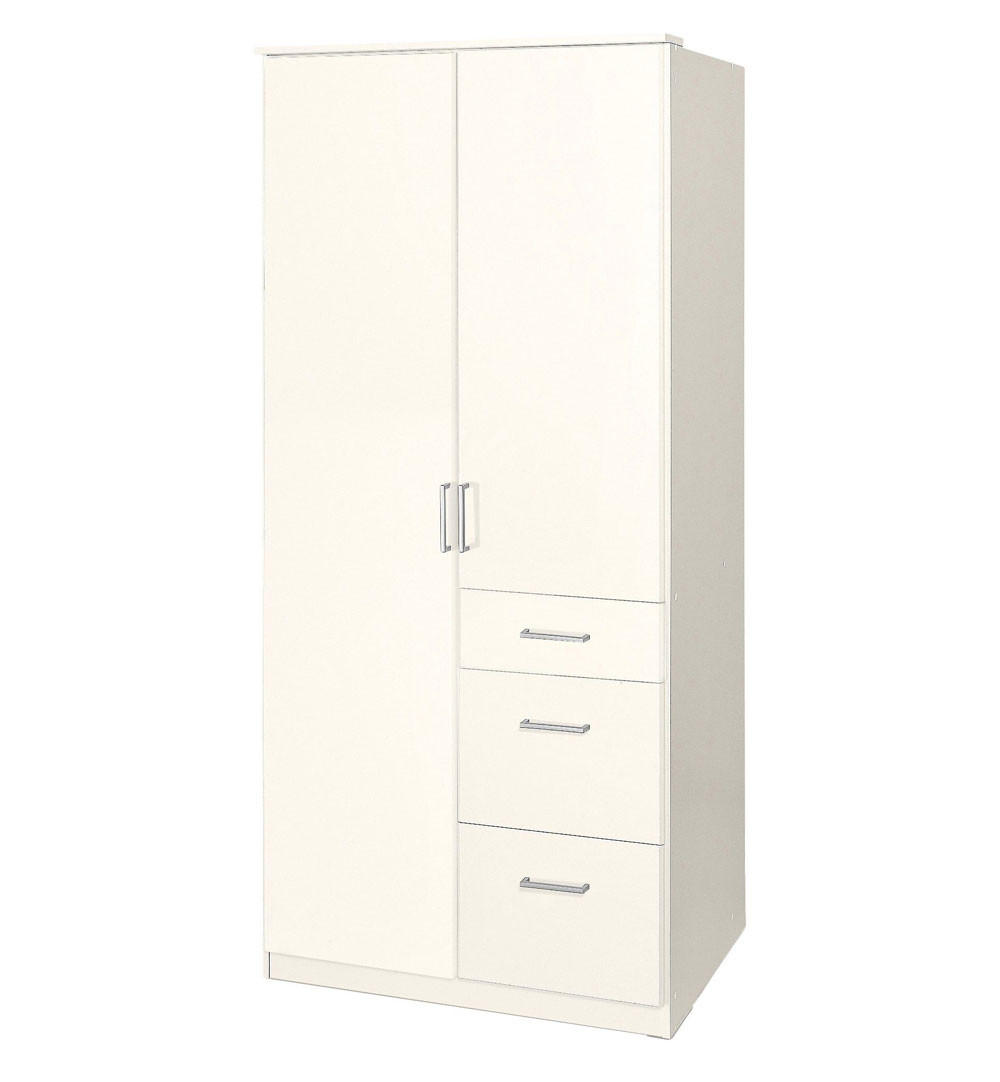 KLEIDERSCHRANK Click weiß 90 / 58 / 199cm - Weiß, Holz/Holzwerkstoff (90/199/58cm) - Wimex