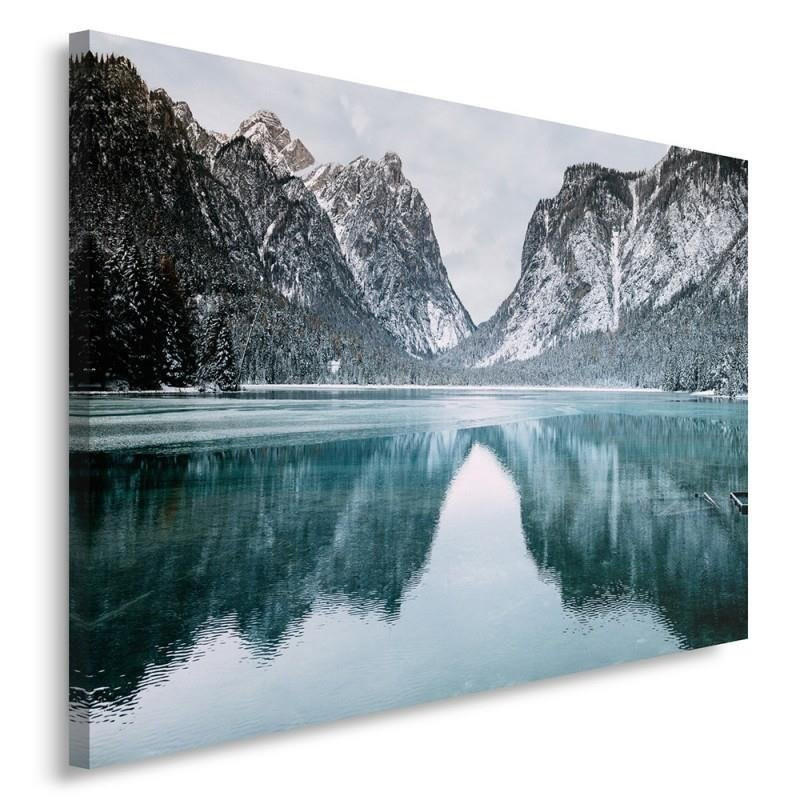 Feeby Leinwandbild Grau 100x70 cm