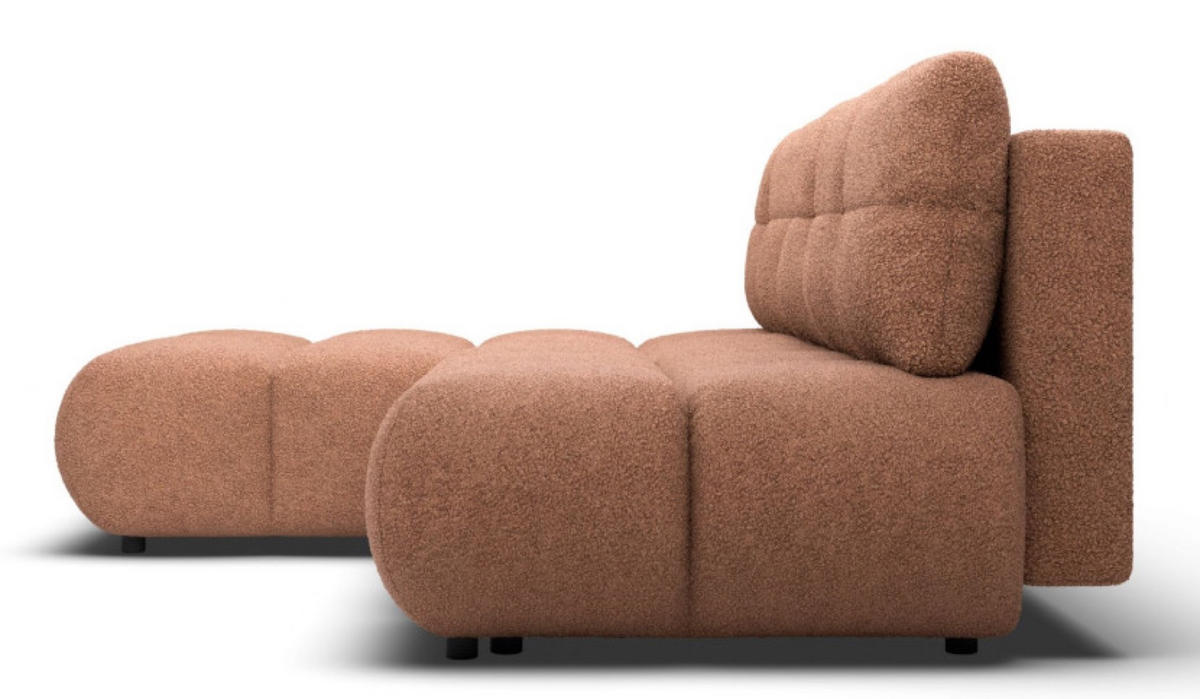 ECKSOFA Ceglasty MILA Ausziehbar Ohne Armlehnen Links - Orange, Textil (230/177cm) - Sepro Meble