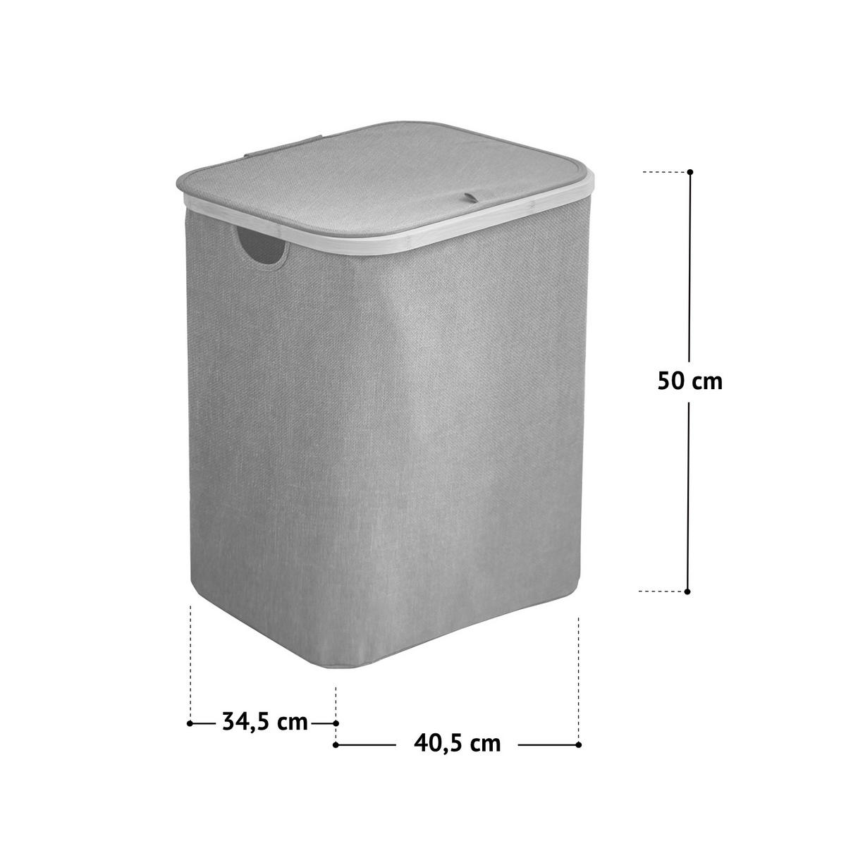 WÄSCHEKORB SADE Grau - Grau, Textil (40.5/50/34.5cm) - SVITA