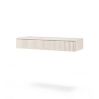 KONSOLENTISCH Soft mit 2 Schubladen und geriffelten Fronten, ohne Beinen - Kaschmir, Holzwerkstoff/Metall (38/100/17cm) - Beautysofa