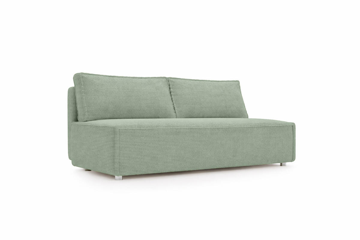 SCHLAFSOFA Mit Bettkasten DUO, Stoff Poso, Hellgrün - Hellgrün, Holz (198/89/90cm) - Kaiser Möbel