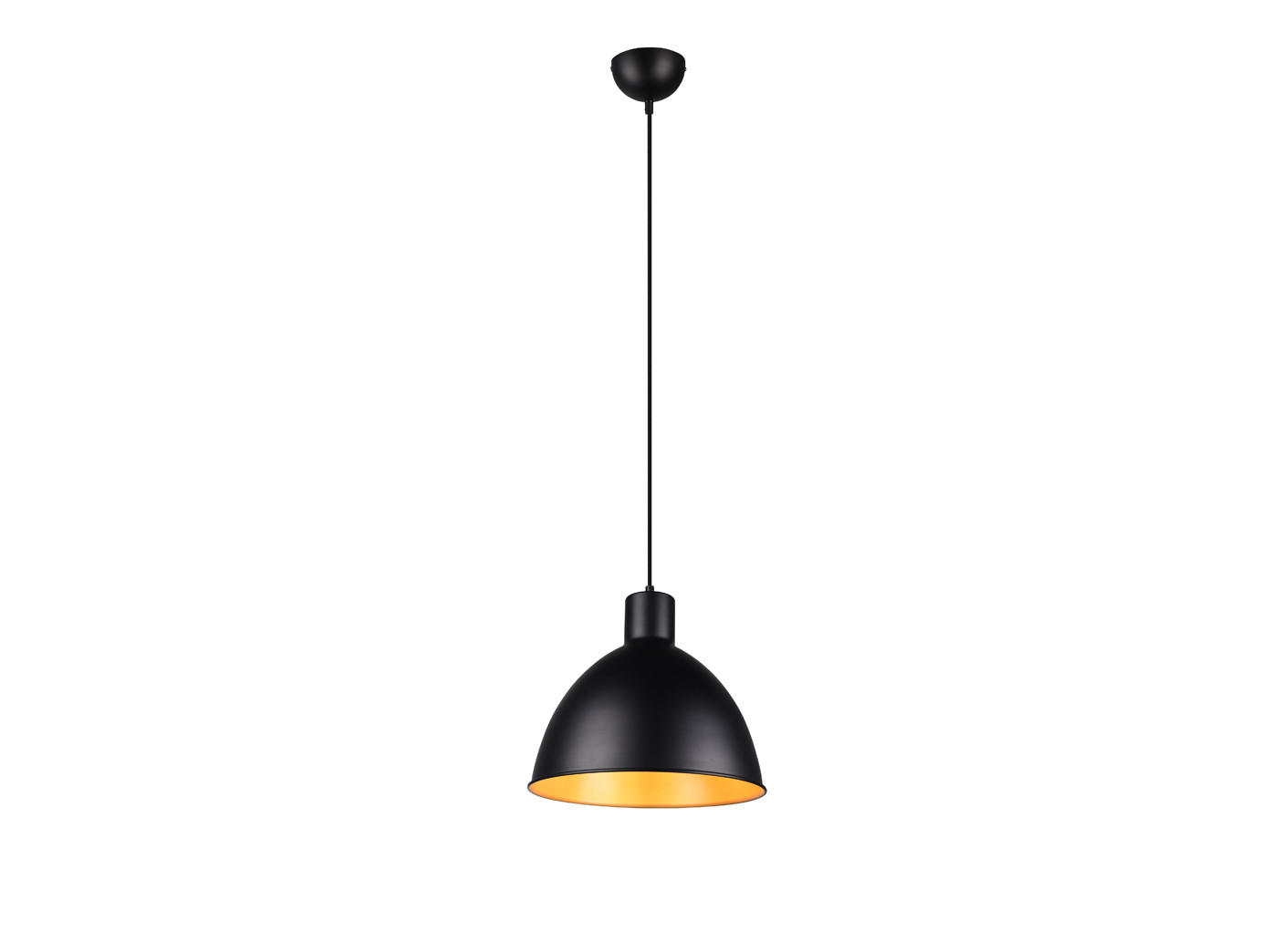 Homemania Pendelleuchte Gold/Schwarz – Metall, Verstellbar, 2x E27, 70 Cm Kabel, Inkl. Montageset