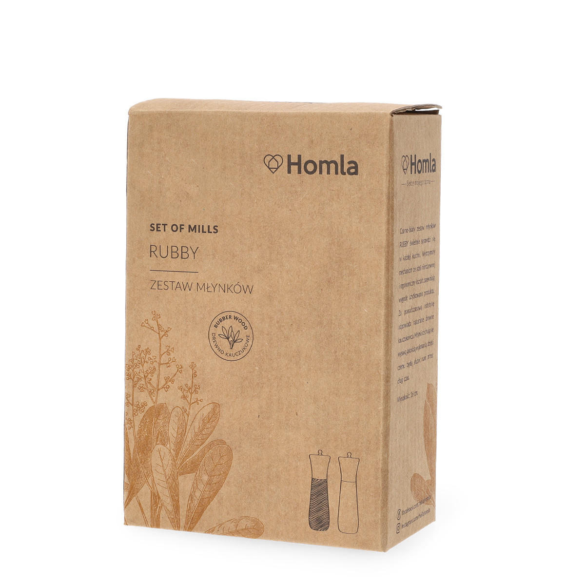 GEWÜRZMÜHLE Rubby 16 cm 2er-Set - Weiß, Kunststoff (5/16/5cm) - Homla