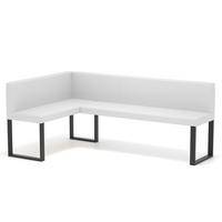 ECKBANK links SANA U Kunstleder glatt, 128/168 cm Weiß - Weiß, Kunststoff/Textil (128/168cm) - Idohome