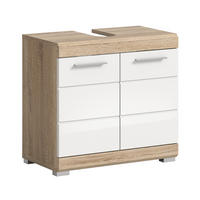 WASCHBECKENUNTERSCHRANK Lambada Bad in Sonoma Eiche hell und weiß HG B/H/T: 60x56x34 cm - Sonoma Eiche, Holz (60/56/34cm)