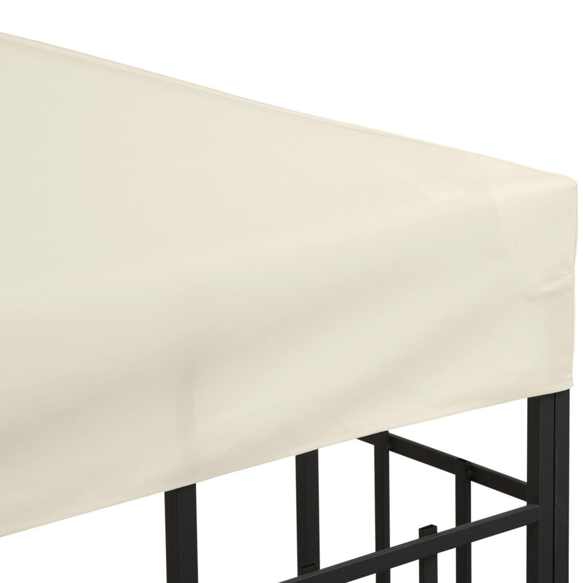 ERSATZDACH für Gartenpavillon 300/300 cm mit Doppeldach, wasserabweisend und UV-Schutz, Cremeweiß - Weiß, Textil (300/18/300cm) - Redom