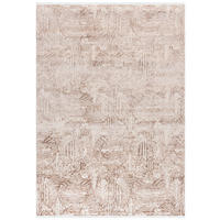 TEPPICH Beige Modern Geometrisch - Rechteckig mit Fransen, Abstrakt - 140 x 200 cm - Beige/Creme, Textil (140/200cm) - Mazovia