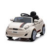 ELEKTROAUTO Fiat 500 weiß uni Fernbedienung, Sicherheitsgurt, MP3, USB - Weiß, Kunststoff (100/60/50cm) - Chipolino