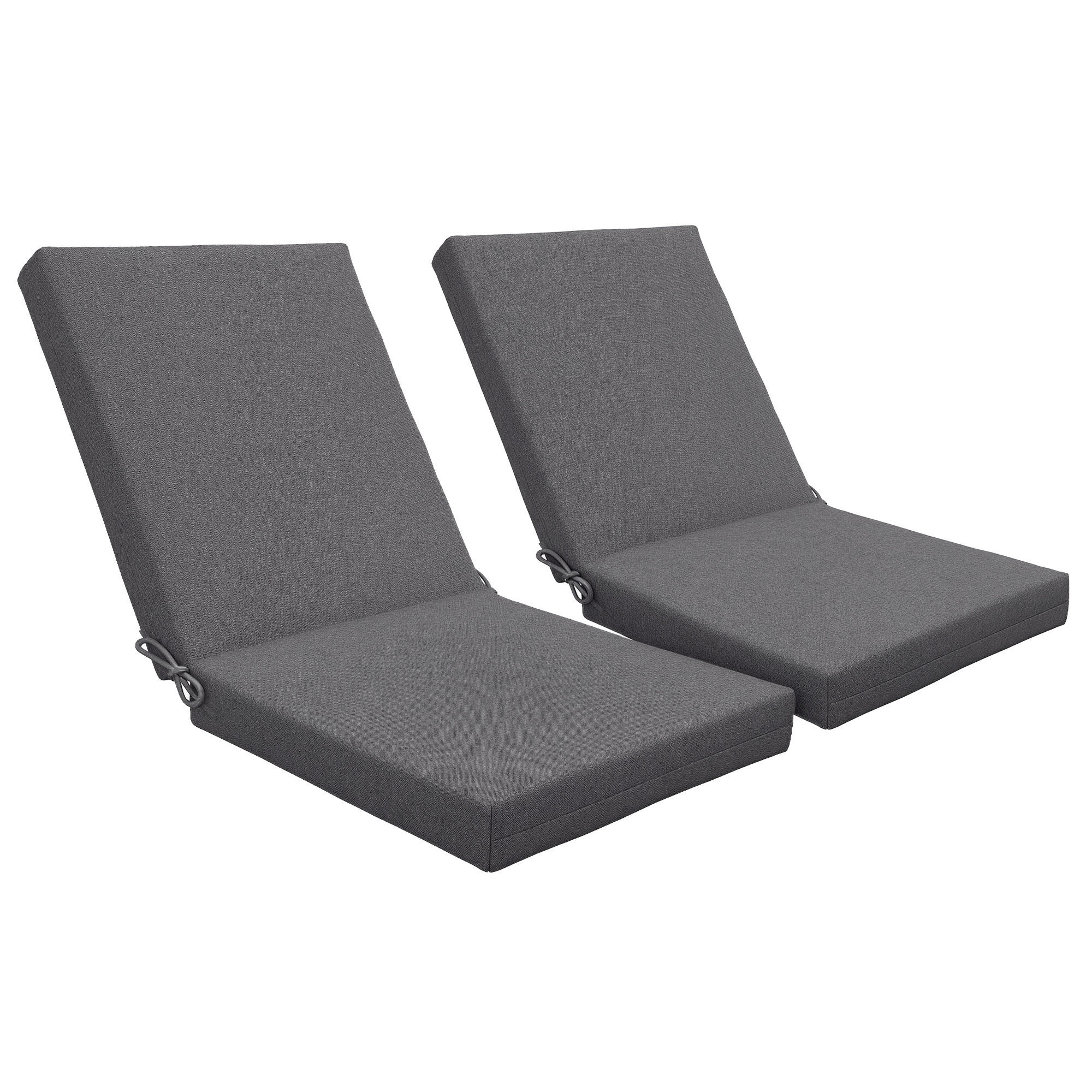 SITZKISSEN DE-17702 Dunkelgrau - Dunkelgrau, Textil (112/51/8cm) - ComfortXL