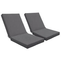 SITZKISSEN DE-17702 Dunkelgrau - Dunkelgrau, Textil (112/51/8cm) - ComfortXL