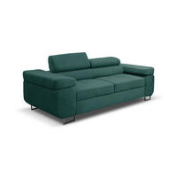 SOFA Marlene mit verstellbaren Kopfstützen 202 cm Wohnzimmer, grün - Grün, Holz (202/87/97cm) - Margaret Hadas24