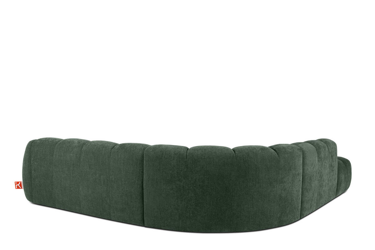 ECKSOFA LINKS FLAVA, Dunkelgrün - Dunkelgrün, Holz/Holzwerkstoff (310/314cm) - KONSIMO®