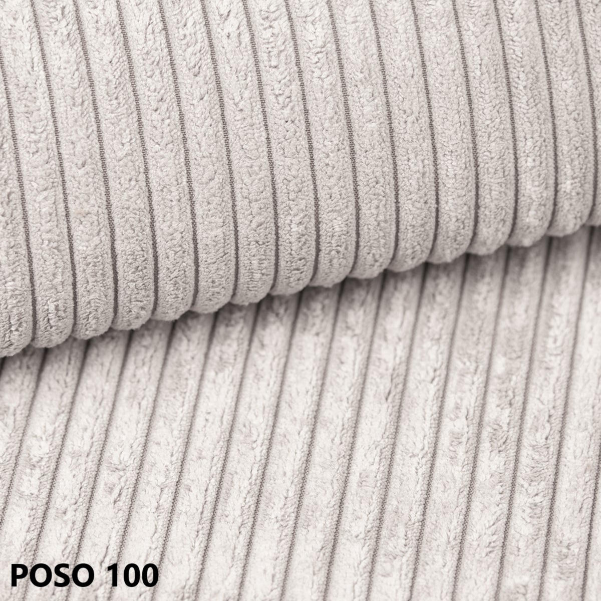 SCHLAFSOFA BRIK 3-Sitzer Cord Poso Cremeweiß - Schlaffunktion DL & Bettkasten - Creme, Textil (238/94/94cm) - Excellent Home