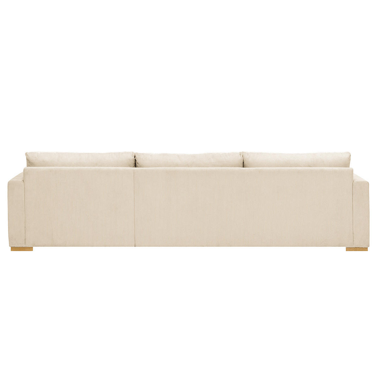 ECKSOFA mit Longchair - Creme, Textil (299/164cm) - home24