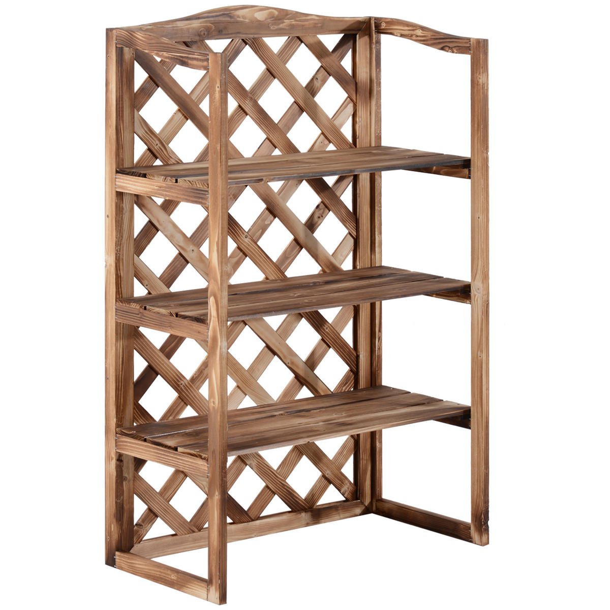 BLUMENSTÄNDER, Tannenholz, Naturholz - Naturfarben, Holz (38/120/75cm) - Outsunny