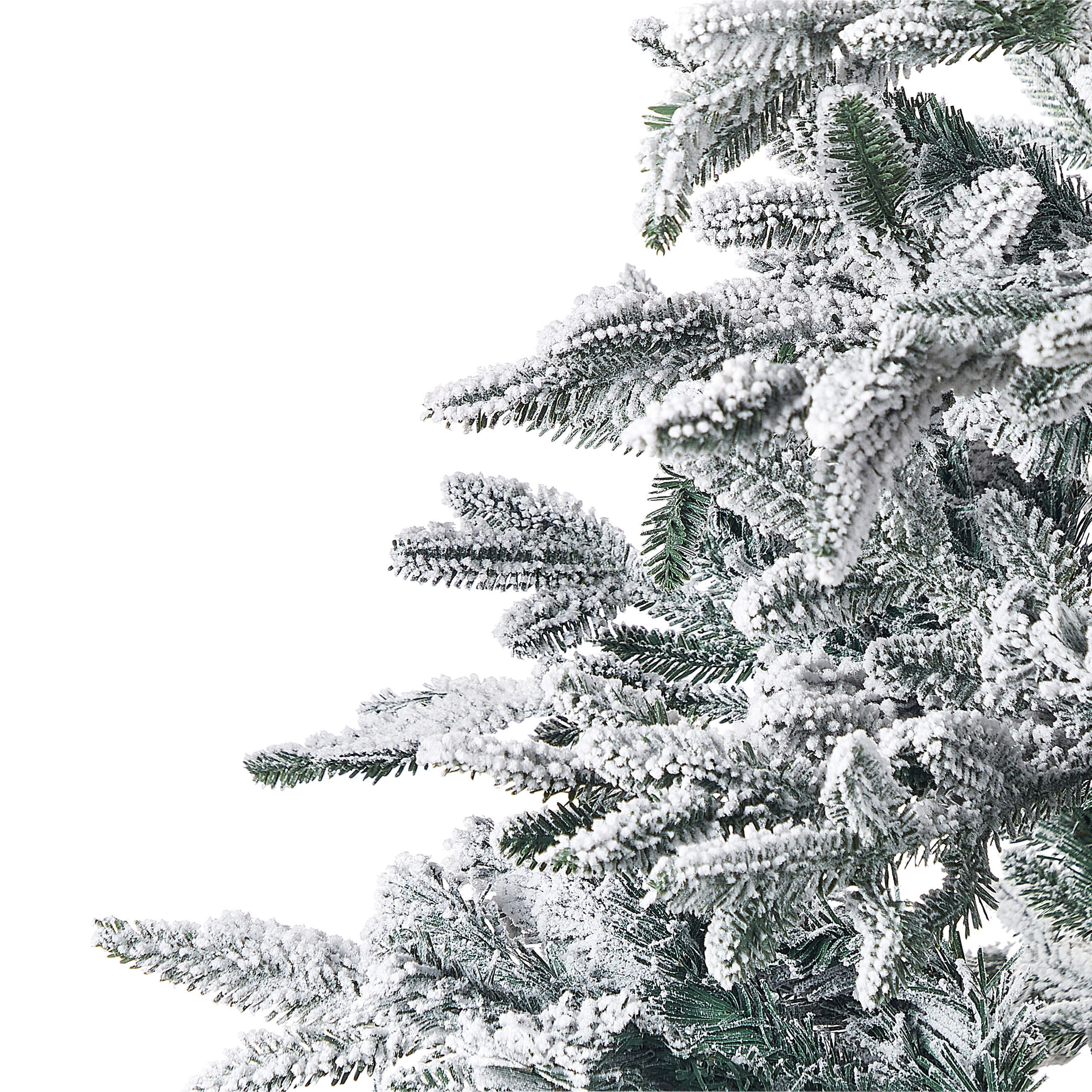 WEIHNACHTSBAUM 240 cm Weiß Bassie - Weiß, Kunststoff (240cm) - Beliani