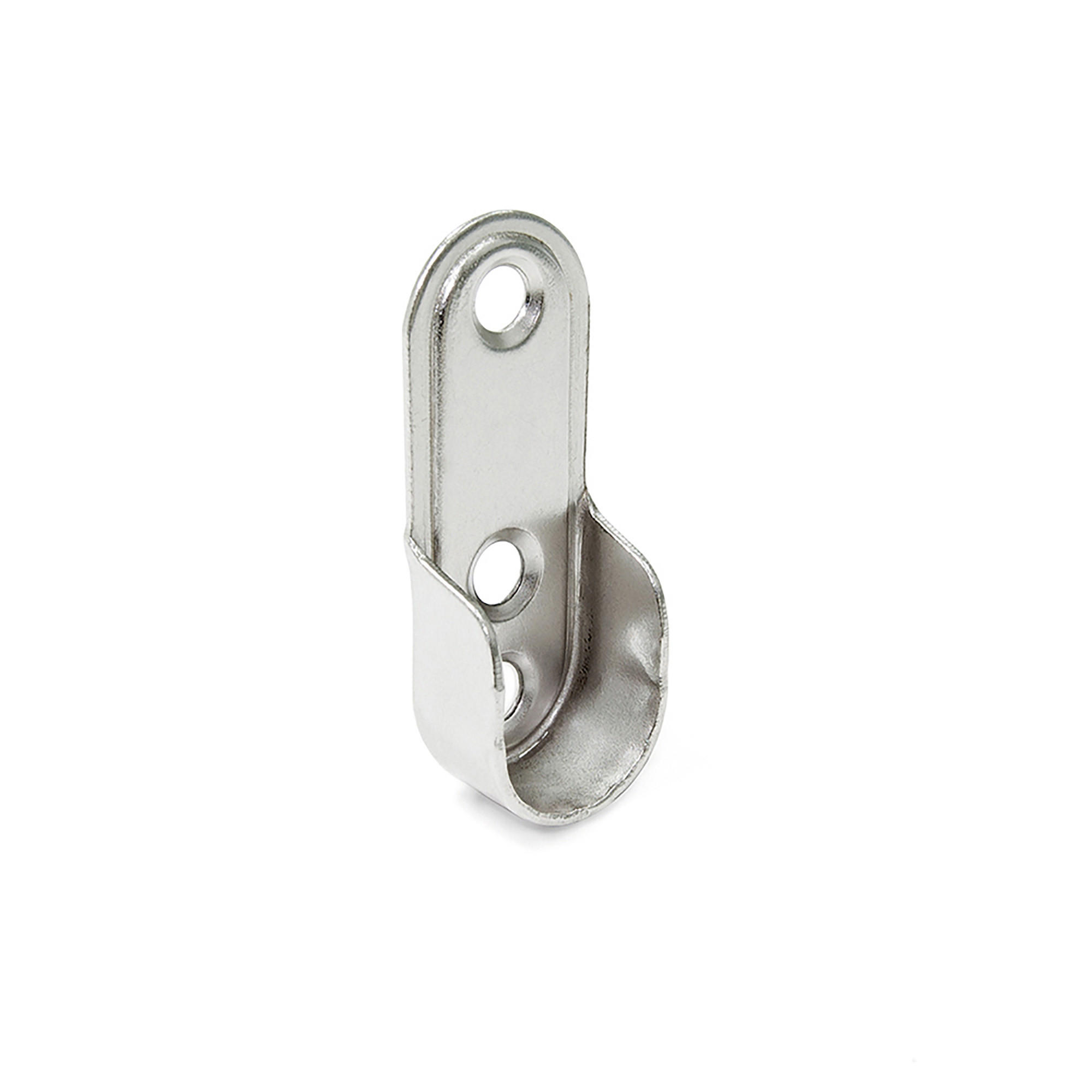 SEITENSTÜTZEN für Garderobenstange, Stahl, vernickelt 50er-set - Nickelfarben, Metall (1.1cm) - EMUCA