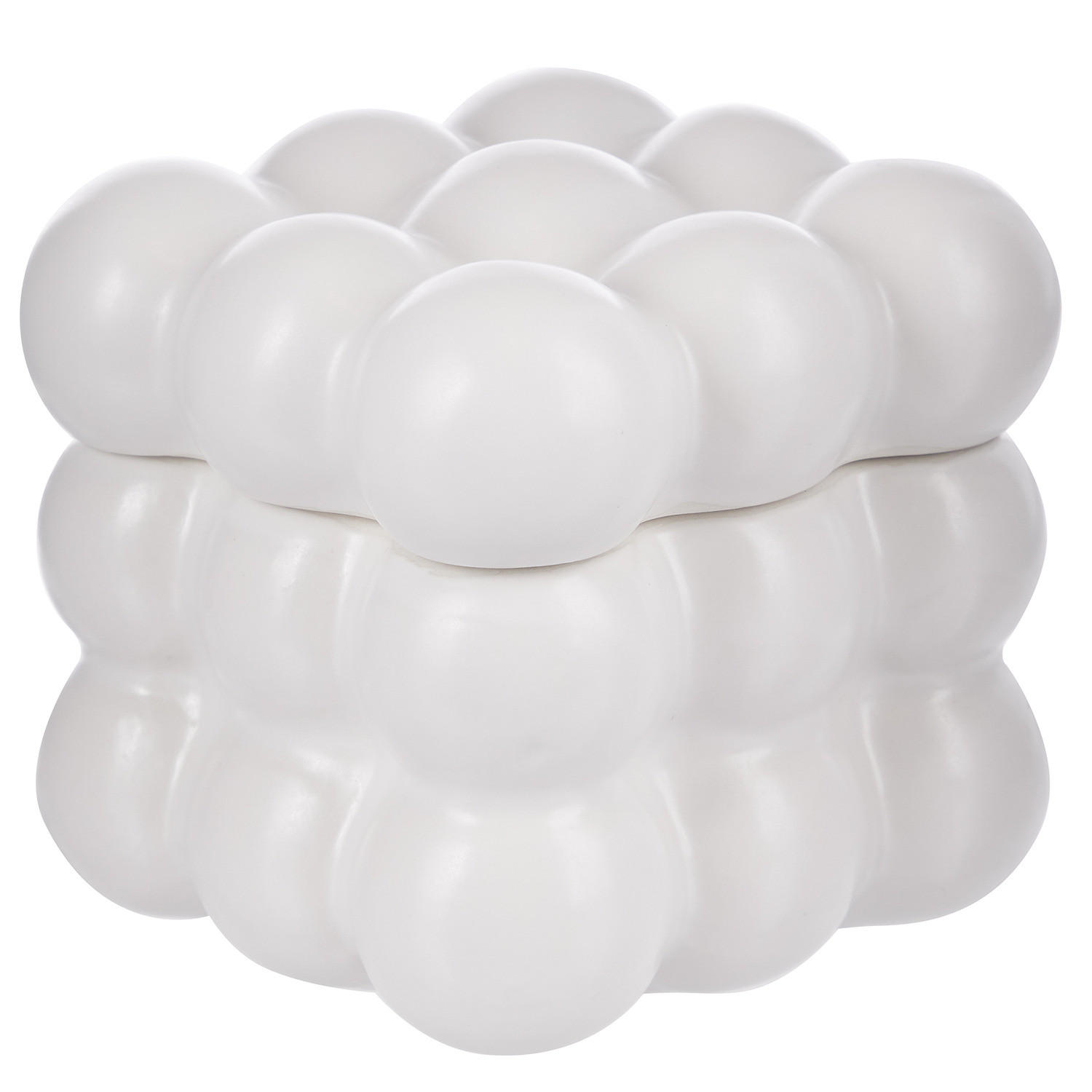 AUFBEWAHRUNGSDOSE Bubble - Weiß, Keramik (9/9/9cm) - Butlers