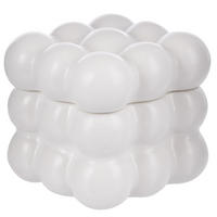 AUFBEWAHRUNGSDOSE Bubble - Weiß, Keramik (9/9/9cm) - Butlers
