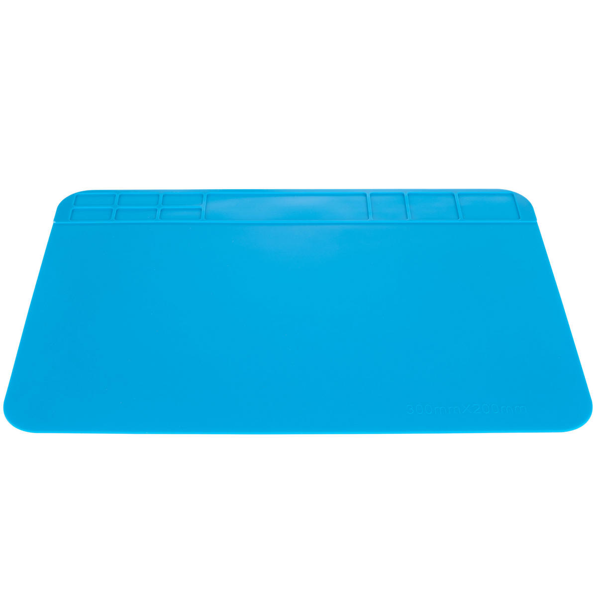 LÖTMATTE Universal - 300/200 mm, Silikon, hitzebeständig bis 500°C, ESD, Antirutsch, Organizer - Multicolor, Kunststoff/Metall (10/10/10cm)