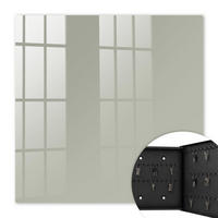 SCHLÜSSELBOX Schwarz 30x30 cm- Türöffnung nach rechts - Neutralgrau - Grau, Metall (30/30/5cm) - TULUP