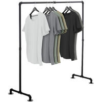 KLEIDERSTÄNDER 150 cm-schwarz-Metall - Schwarz, Metall (150/150/55cm) - CLP