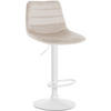 BARHOCKER Samt creme - Creme/Weiß, Textil/Metall (45/89/46cm) - CLP
