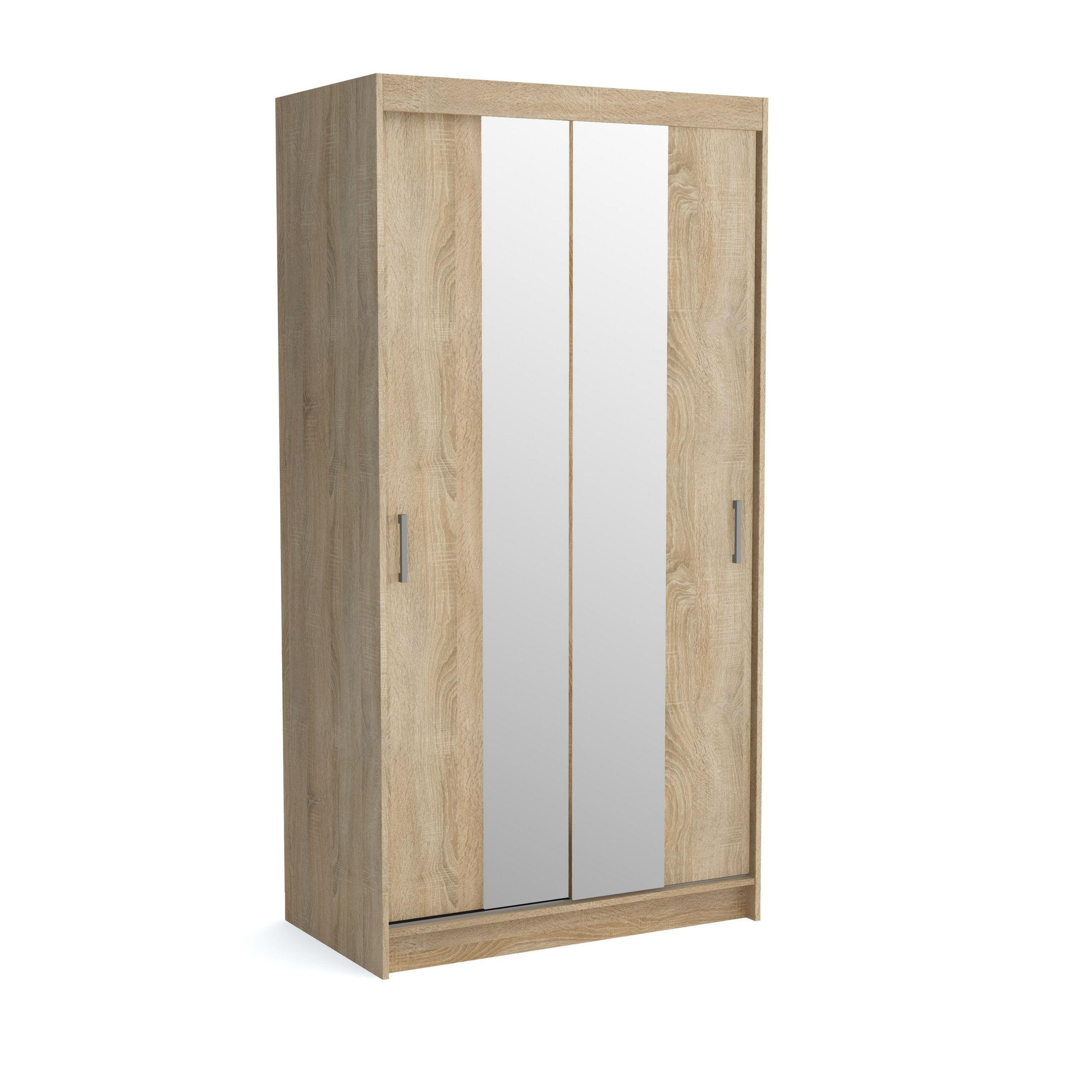 SCHWEBETÜRENSCHRANK NICOLA 110/215/60 cm 2-türig Sonoma Eiche - Sonoma Eiche, Holzwerkstoff (110/215/60cm) - MASSENO