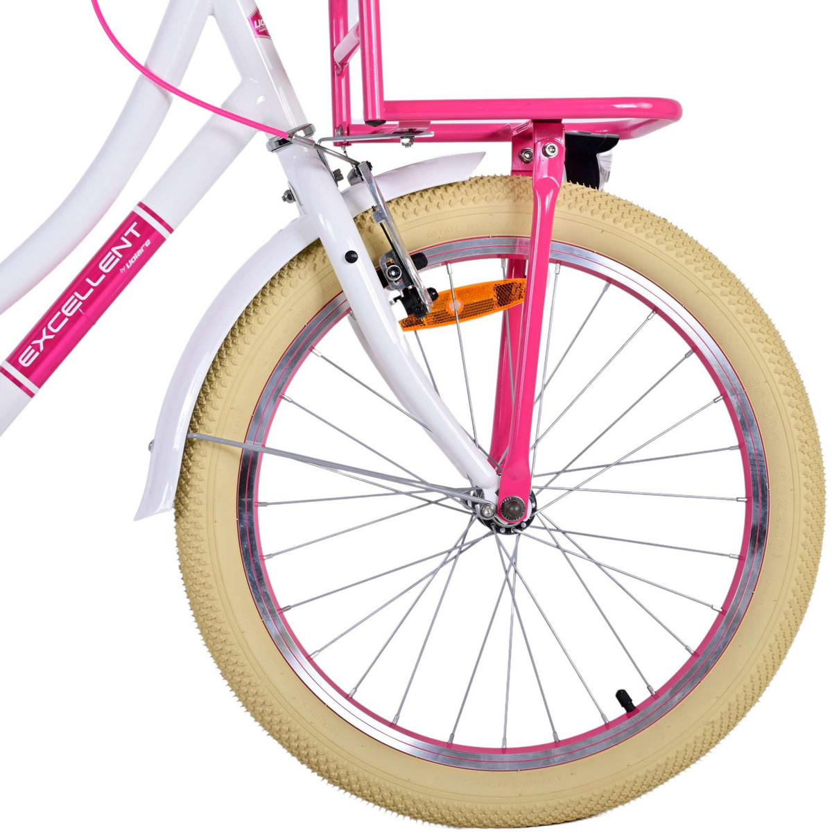 KINDERFAHRRAD Excellent - Mädchen - 20 Zoll - Rücktritt + Handbremse - Weiß - Weiß, Metall (67cm) - TPFSports