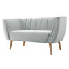 SOFA Pas 2 - Hellgrau/Naturfarben, Holz/Textil (142/75/74cm) - MIRJAN24